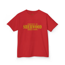 Load image into Gallery viewer, Property of Sherwood T-Shirt - Gold Font (Youth Size)
