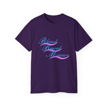 Load image into Gallery viewer, Blessed Beyond Measure : REV 19:8 : Dark Ultra Cotton Tee
