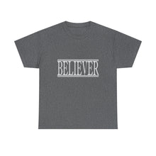Load image into Gallery viewer, Believer : Heavy Cotton Tee : White Letters

