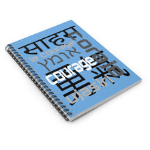 Load image into Gallery viewer, Courage - Blue Spiral Notebook - Ruled Line
