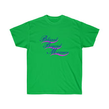 Load image into Gallery viewer, Blessed Beyond Measure : REV 19:8 : Light Ultra Cotton Tee
