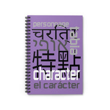 Load image into Gallery viewer, Character - Purple Spiral Notebook - Ruled Line
