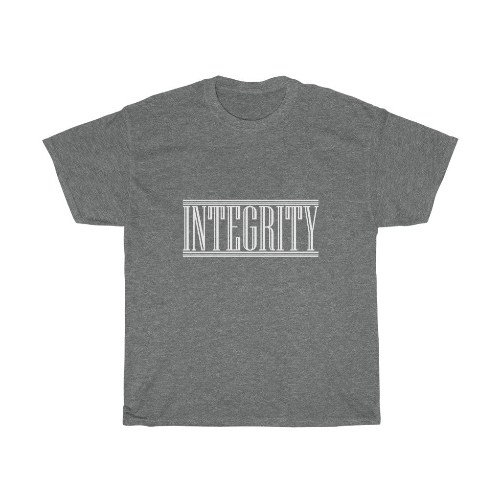 Integrity : Heavy Cotton Tee : White Letters