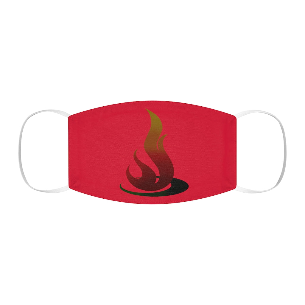 FLAME : Snug-Fit Polyester Face Mask - Red