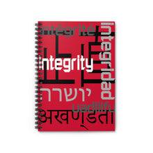 Load image into Gallery viewer, Integrity - Red Spiral Notebook - Ruled Line
