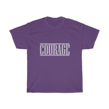 Load image into Gallery viewer, Courage : Heavy Cotton Tee : White Letters
